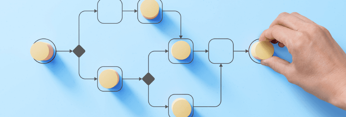 Abstract AI workflow stack illustration